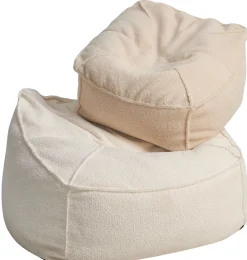 Pufs<CASA Jacki Tejido Teddy Blanco