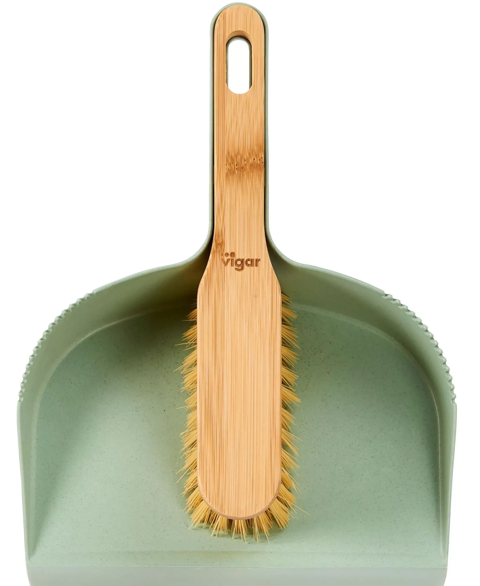 Limpiar<CASA Jasmin Escobilla Y Recogedor Verde, Natural