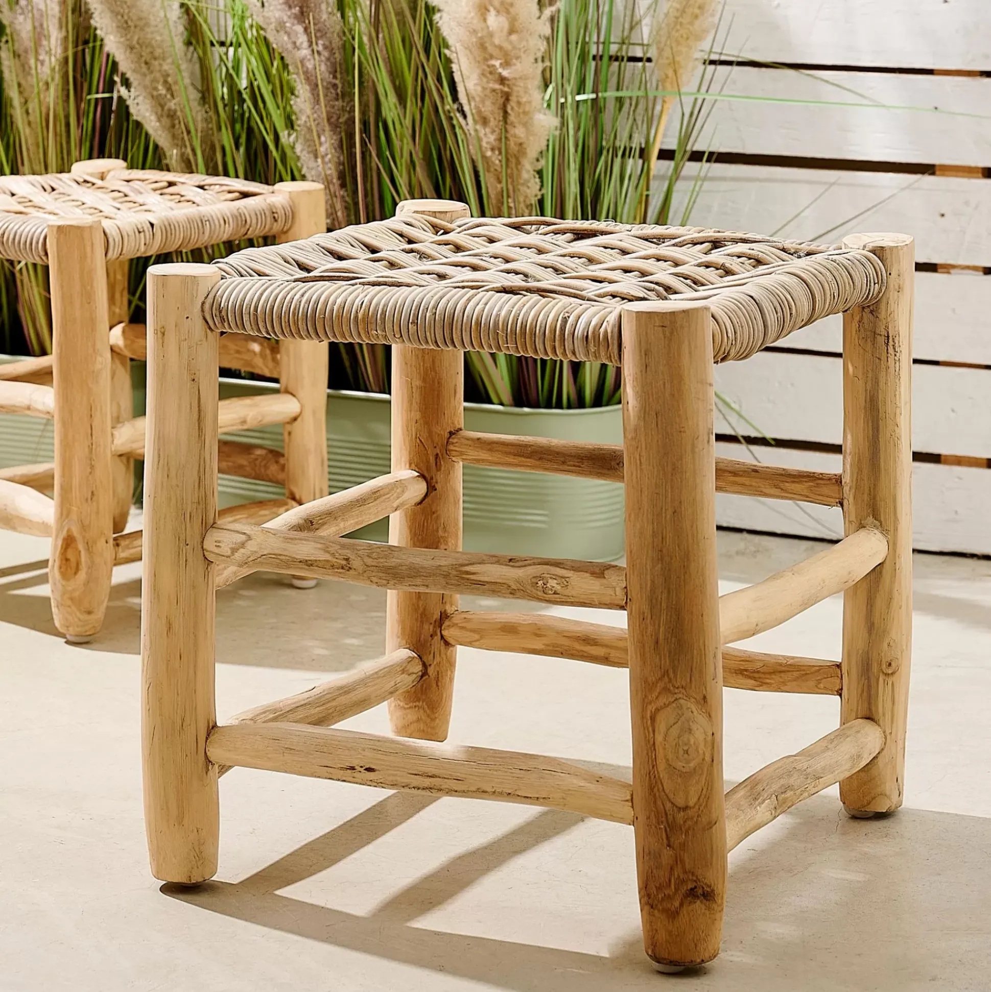 Taburetes<CASA Kanai Taburete 2 Tamanos Taburete Large Natural