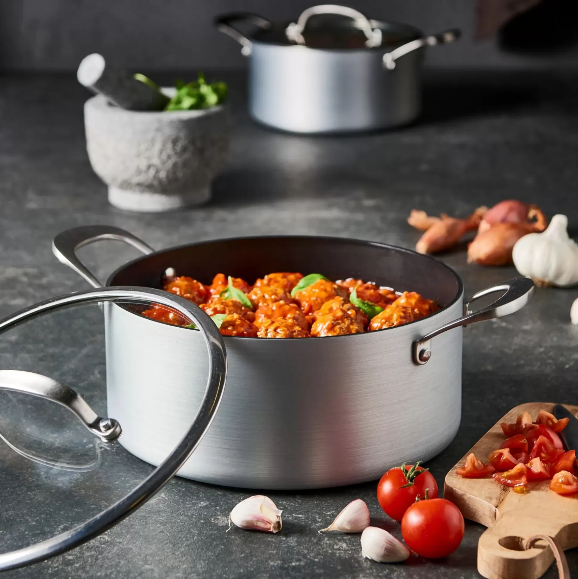 Ollas<CASA Kastrol Olla Plateado