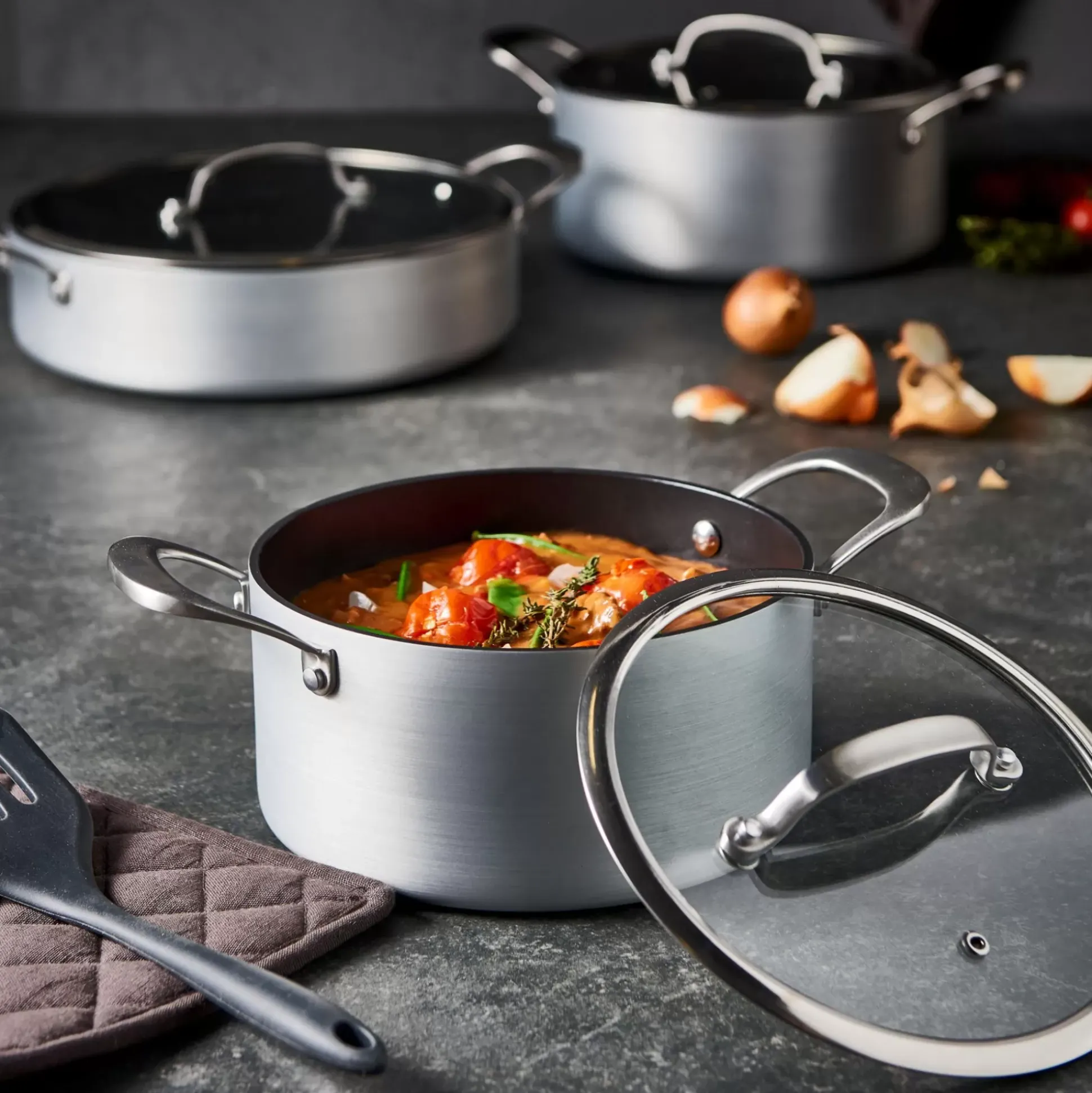 Ollas<CASA Kastrol Olla Plateado