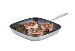 Sartenes<CASA Kastrol Plancha Plateado