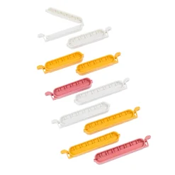 Accesorios De Cocina<CASA Klipper Clips De Cierre Juego De 10 Mezcla De Colores Gris, Amarillo Oscuro, Terracota