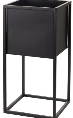 Soportes Para Plantas<CASA Largo Macetero Negro