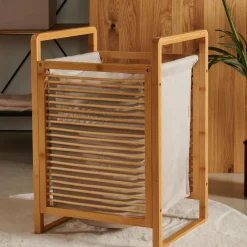 Cesto De La Ropa<CASA Linolux Bamboe Cesta Para Colada Natural