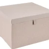 Cajas De Almacenamiento<CASA Linolux Caja De Almacenaje Con Tapa Beis