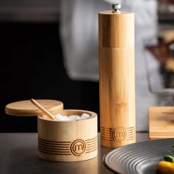 Instrumentos De Cocina<CASA Masterchef Bote Para Sal Con Cuchara Natural