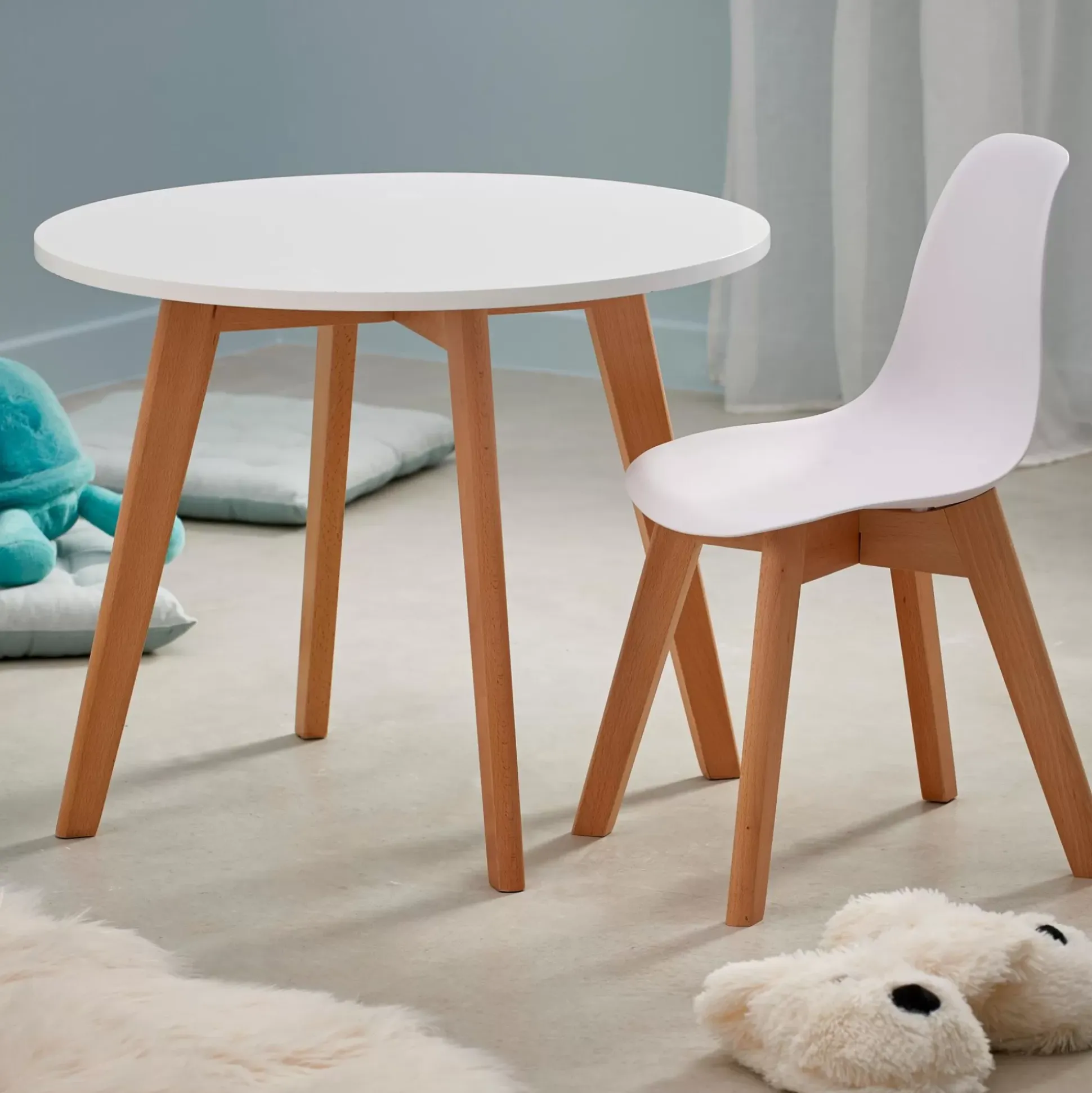 Muebles Para Niños<CASA Mathias Mesa Para Ninos Blanco, Natural