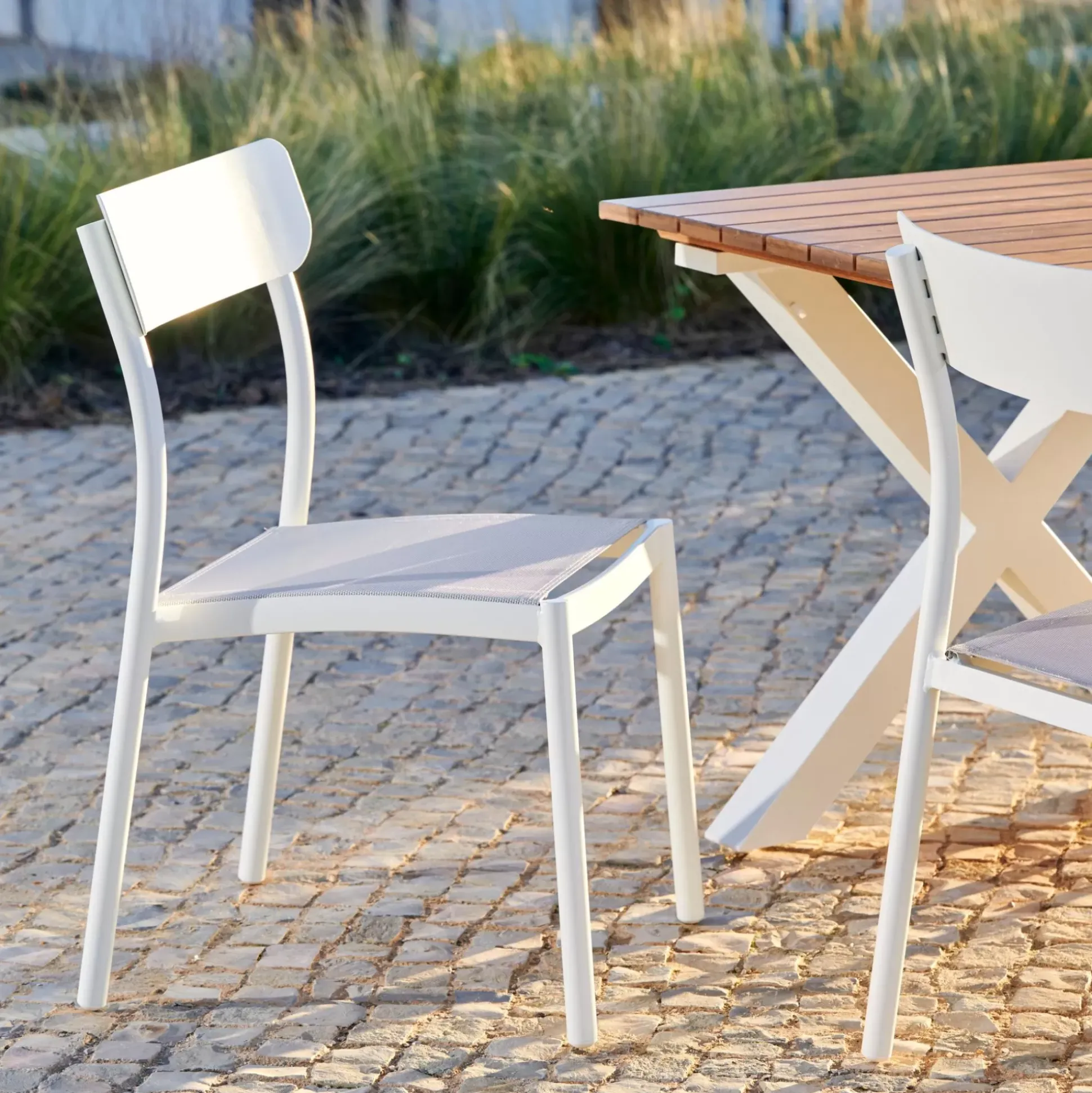 Sillas De Jardín<CASA Mavas Silla Apilable Blanco