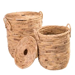 Cesto De La Ropa<CASA Miley Cesta Para Colada Con Tapa Y Asas Natural
