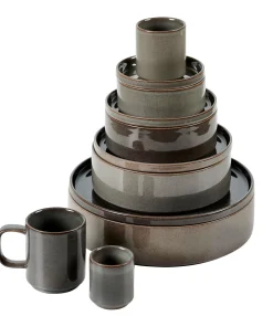 Tacitas<CASA Mineral Graphite Taza Sin Asa Gris