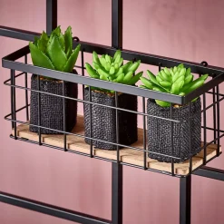 Decoracion De Pared<CASA Modular Cesta Negro