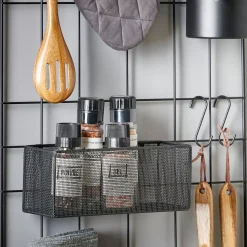 Decoracion De Pared<CASA Modular Cesta Negro