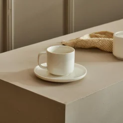 Tazas<CASA Moon Taza Y Plato Blanco