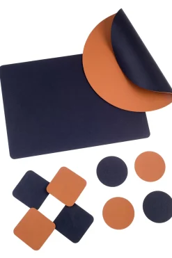 Manteles Individuales<CASA Nappa Mantel Individual Negro, Marron