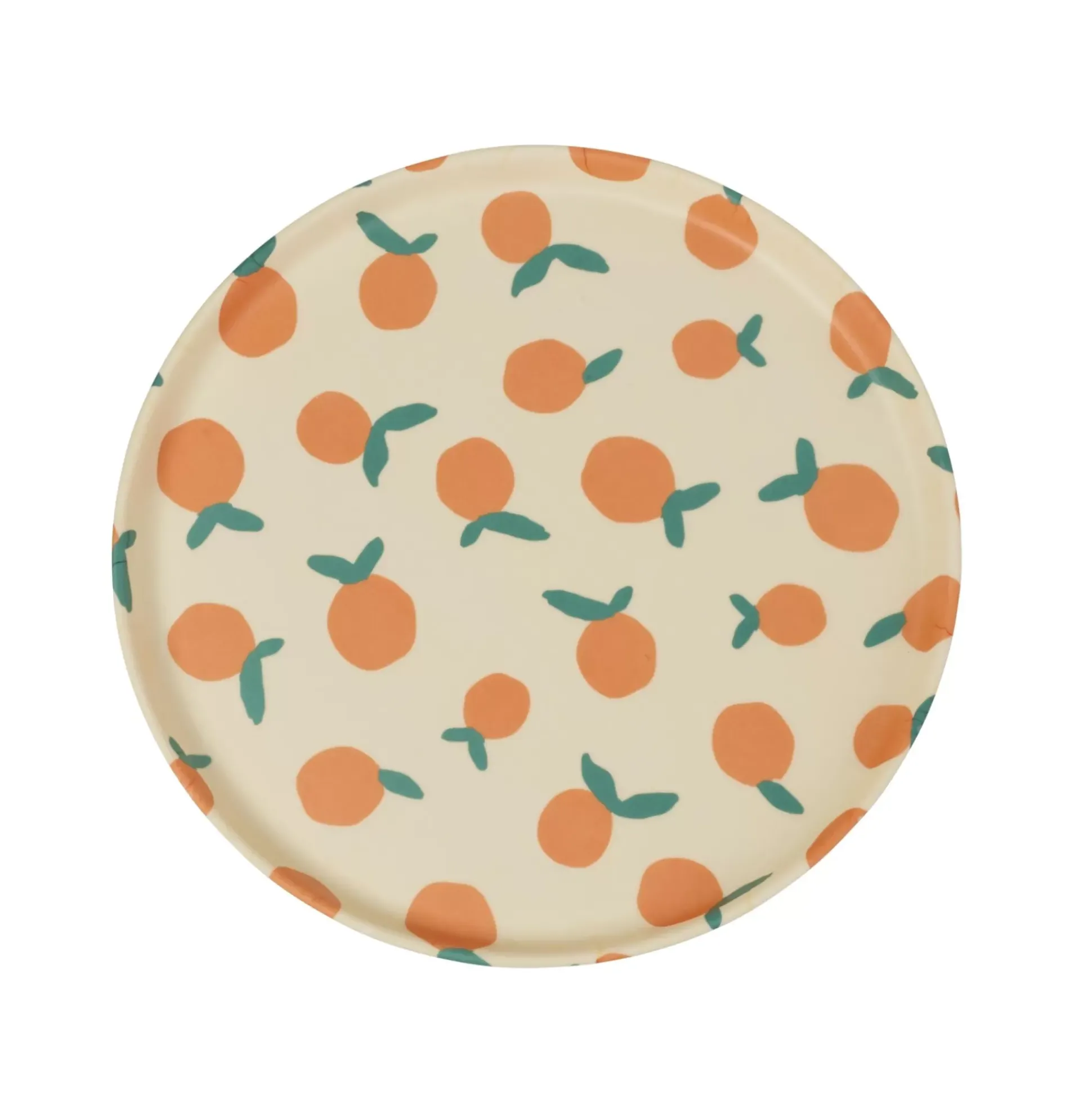 Bandejas<CASA Naranja Bandeja Redonda Blanco, Naranja