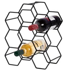 Accesorios Vino<CASA Nau Botellero Para 9 Botellas Negro