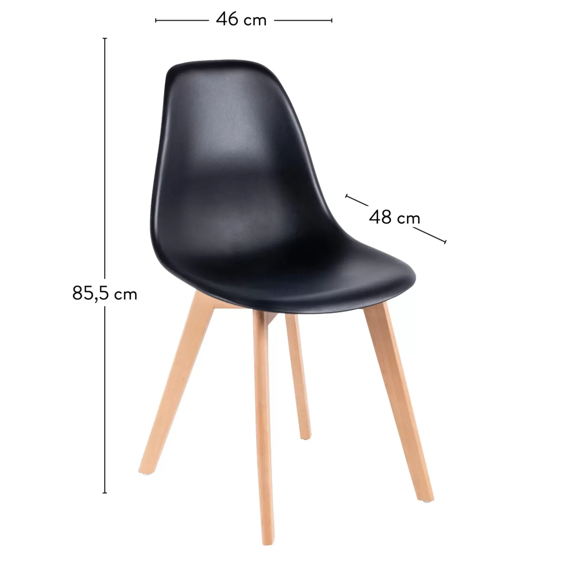 Sillas De Comedor<CASA New Mats Silla De Comedor Negro