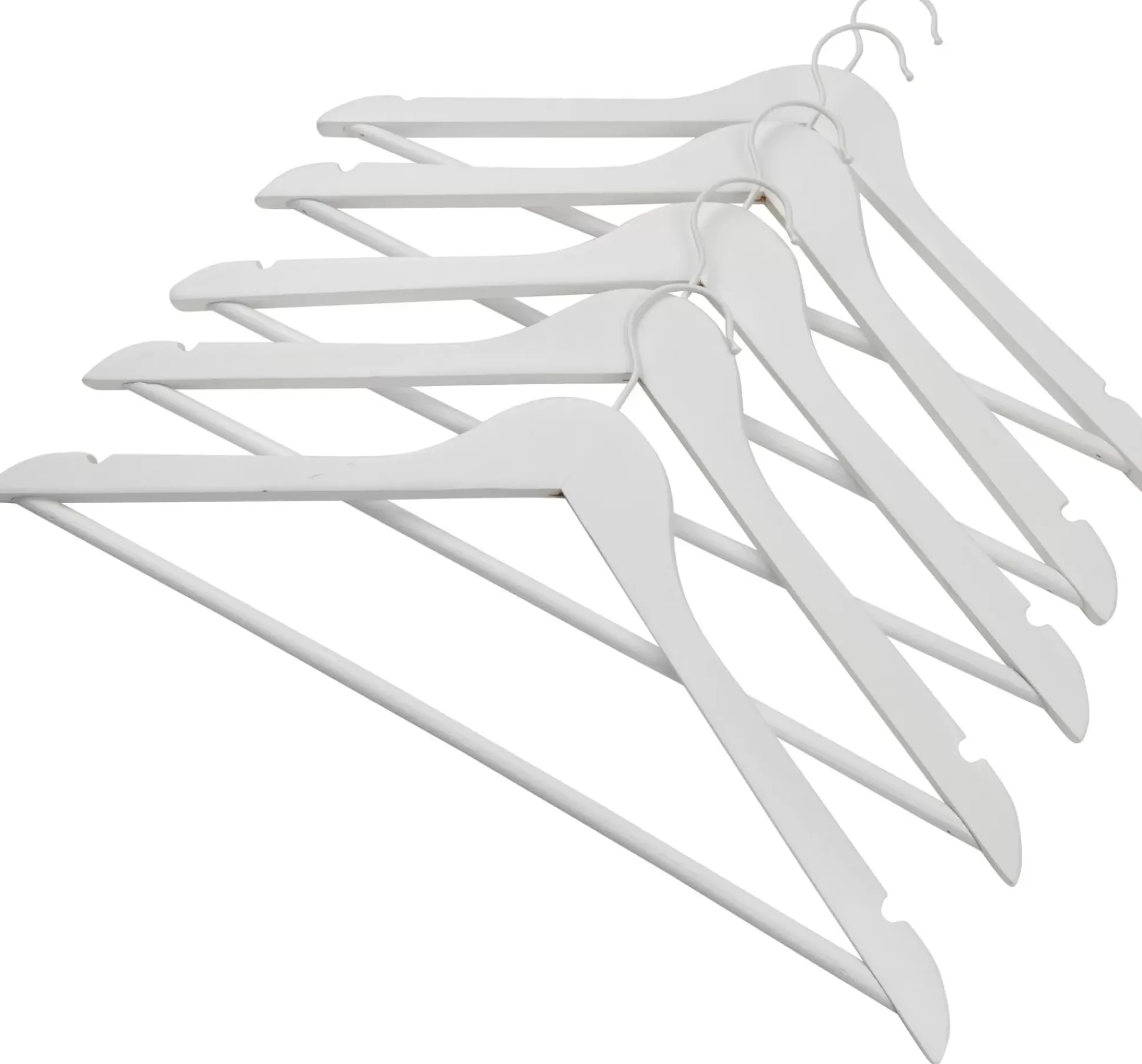 Perchas<CASA New Wood Perchas Juego De 5 Blanco