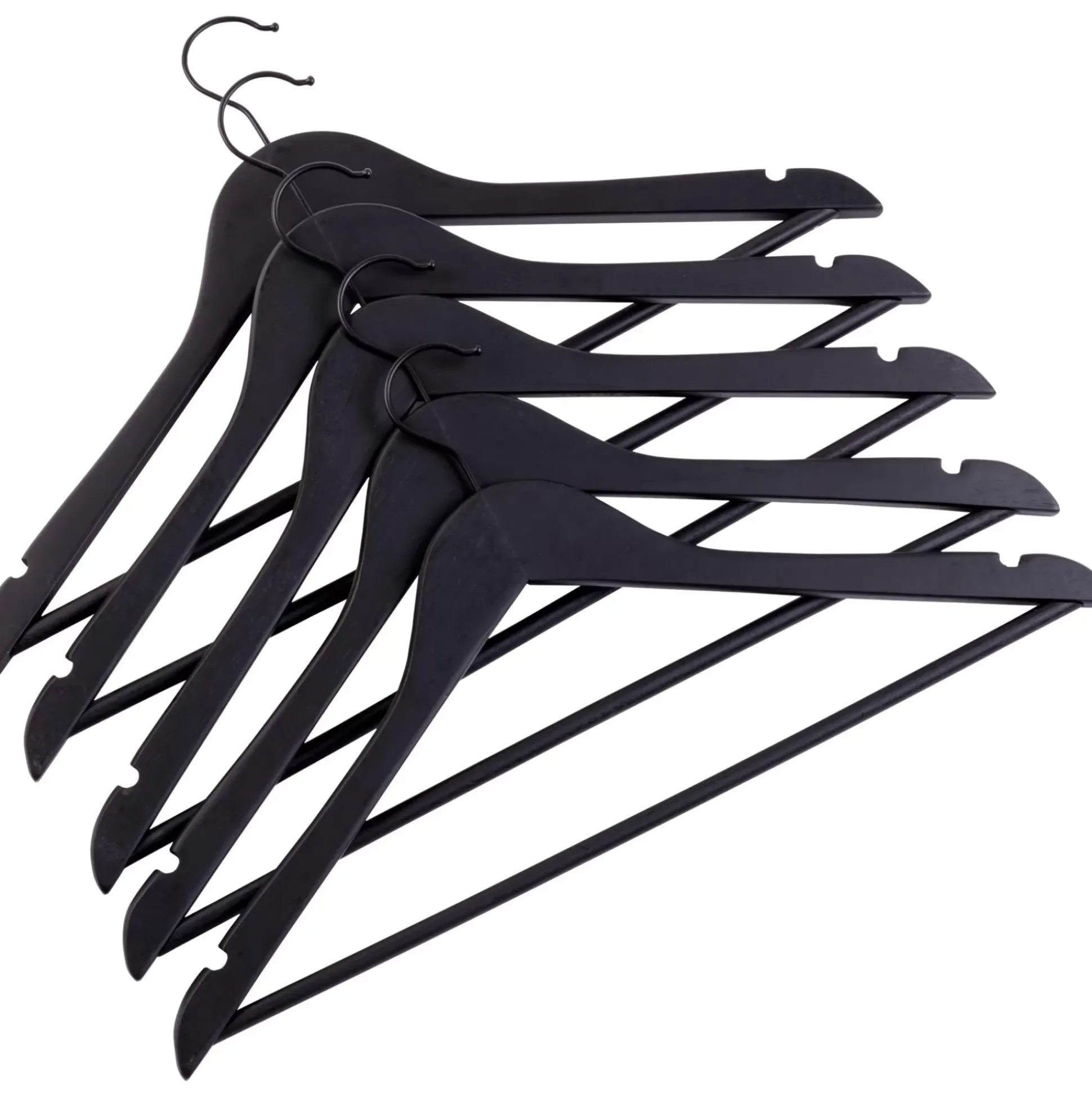 Perchas<CASA New Wood Perchas Juego De 5 Negro