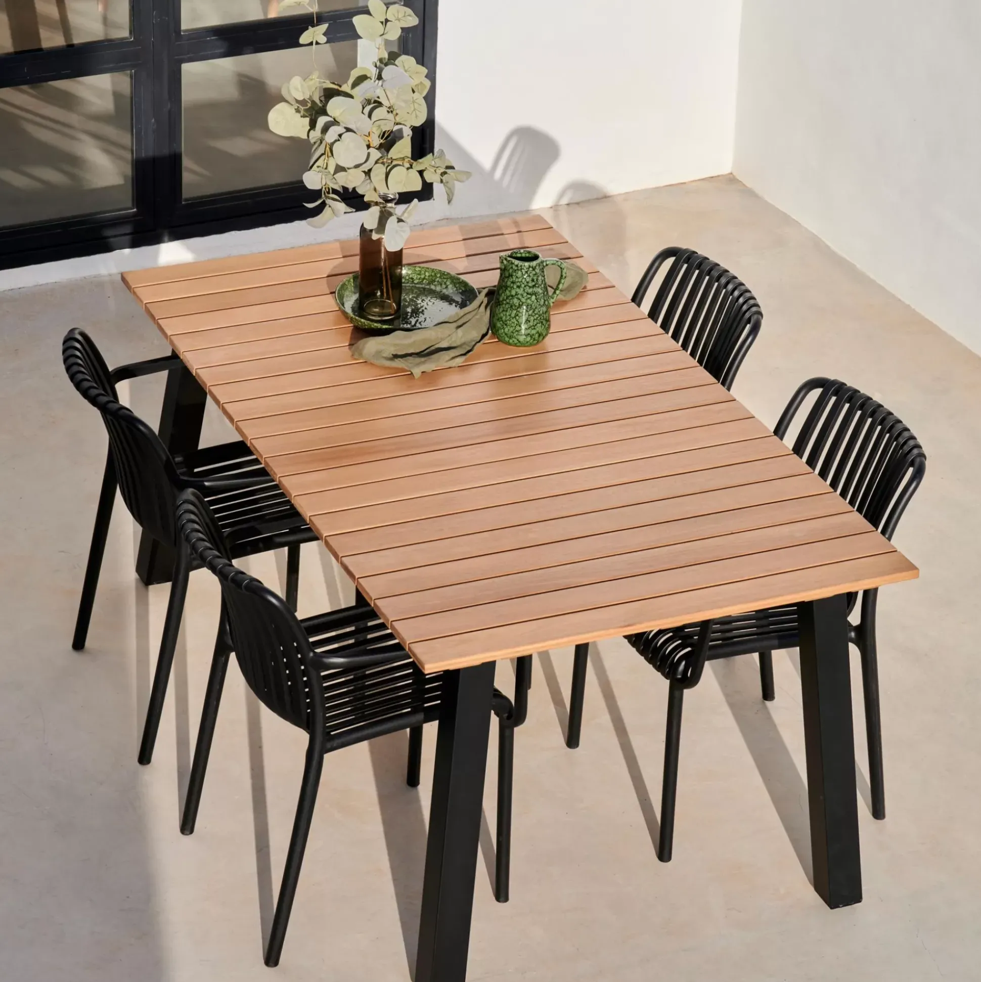 Sillas De Jardín<CASA Nomi Silla Negro