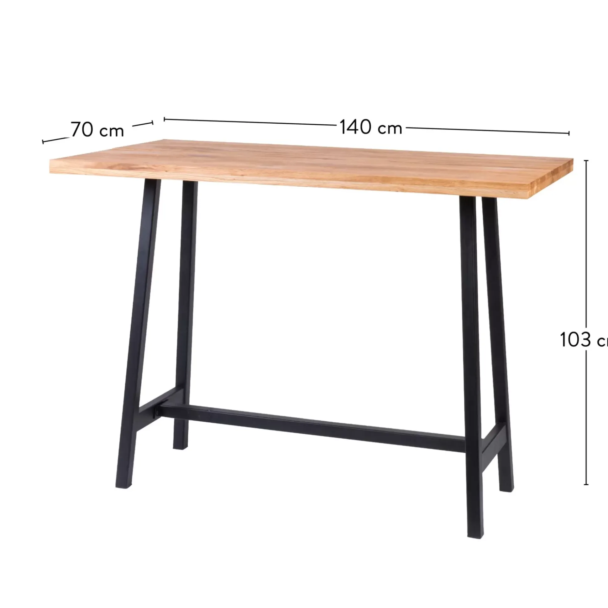 Mesas De Bar<CASA Oak Split Mesa De Bar Natural