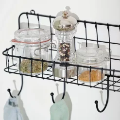 Accesorios De Cocina<CASA Oslo Organizador Cocina Con Ganchos Negro