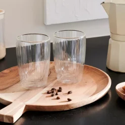 Vasos Para Té<CASA Pausa Vaso De Doble Pared Juego De 2 Transparente