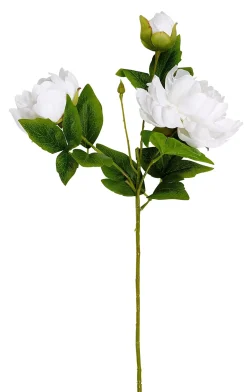 Flores Artificiales<CASA Peony Rosa Peonia Blanco