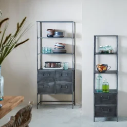 Estanterías<CASA Pharma Estanteria De Pared Con 2 Cajones Negro