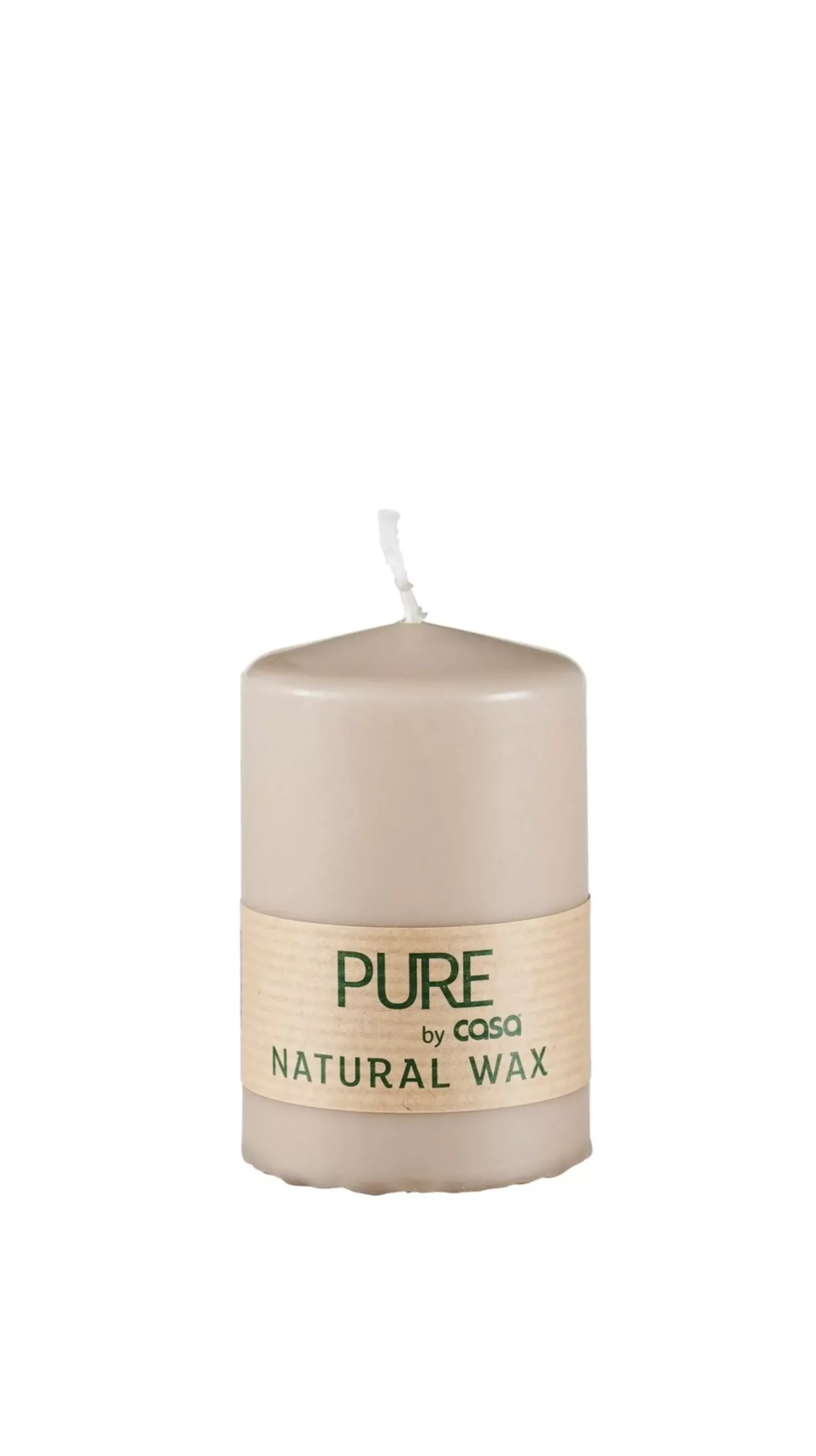 Velas<CASA Pure Vela Cilindrica Gris