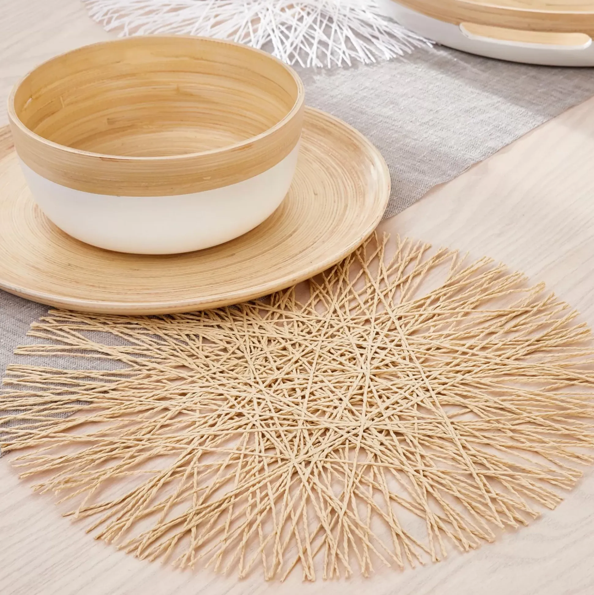 Manteles Individuales<CASA Rami Mantel Individual Natural