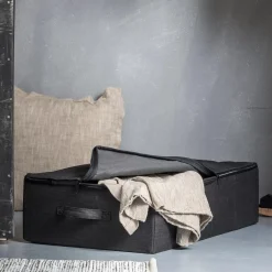 Cajas De Almacenamiento<CASA Rango Caja De Almacenaje Con Cierre De Cremallera Gris Oscuro