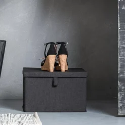 Cajas De Almacenamiento<CASA Rango Caja De Almacenaje Gris Oscuro