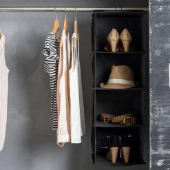 Estantes<CASA Rango Sistema Almacenaje 4Compartimentos Gris Oscuro