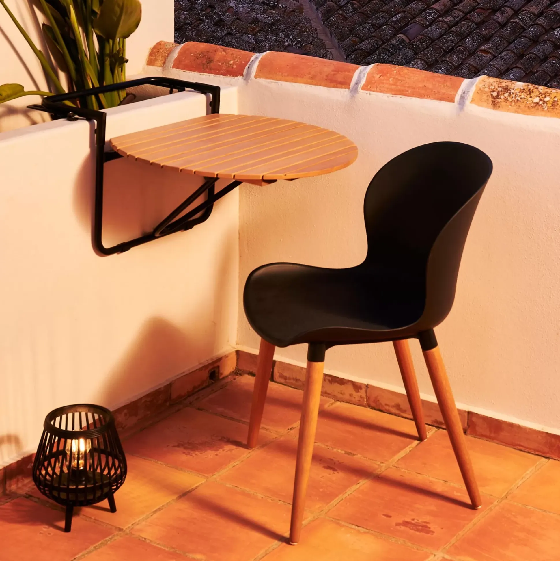 Conjuntos Para Balcon<CASA Rava Mesa Plegable Mesa P/Balcon Natural