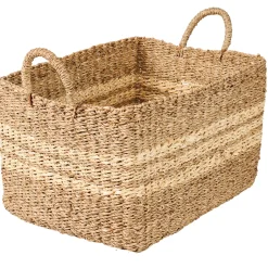 Cestas De Almacenaje<CASA Rayas Cesta L Natural