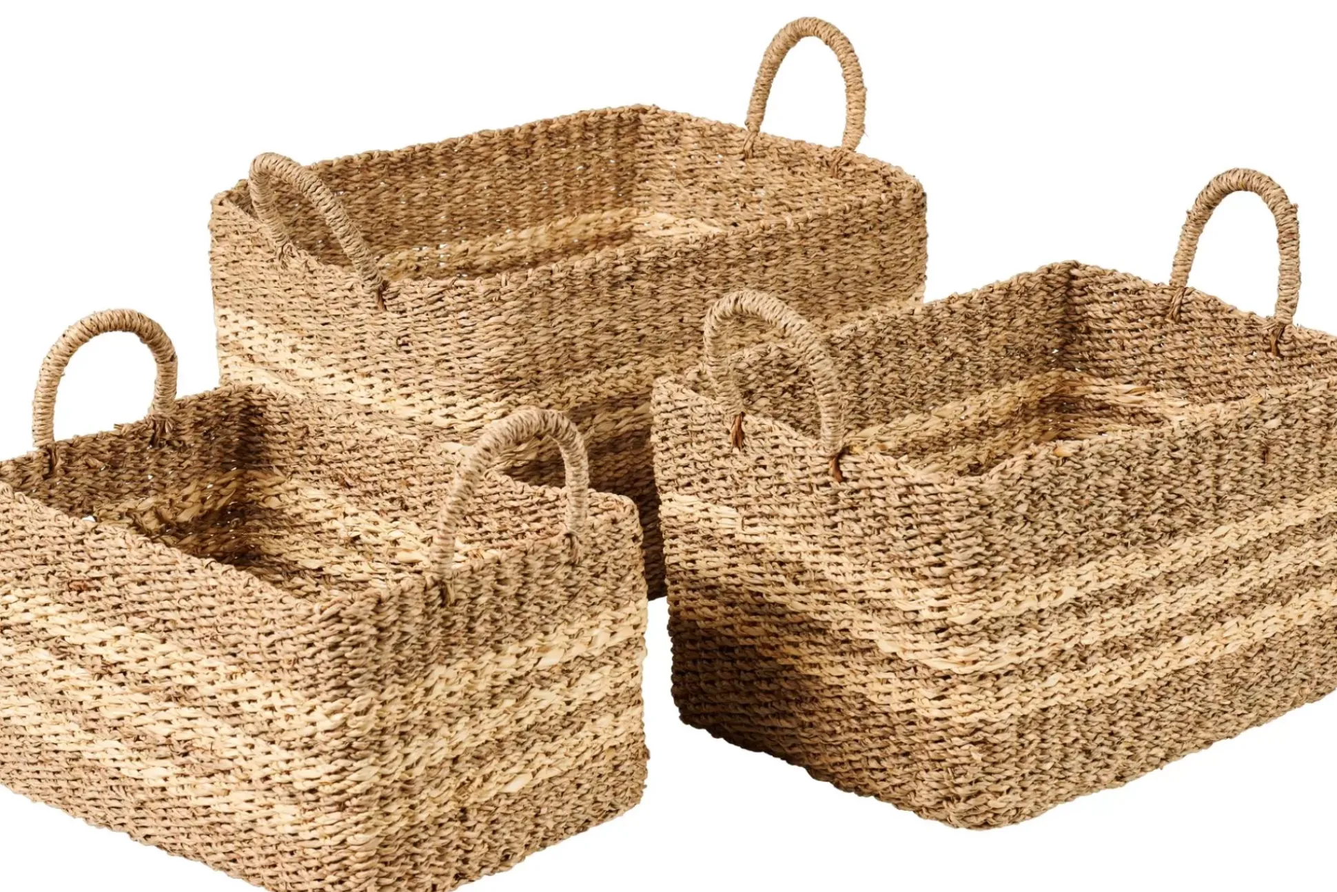 Cestas De Almacenaje<CASA Rayas Cesta M Natural