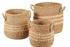 Cestas De Almacenaje<CASA Rayas Cesta M Natural