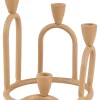 Candelabros<CASA Rings Candelabro Para 4 Velas Marron Claro