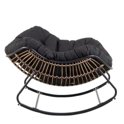 Sillas Lounge<CASA Rocko Mecedora Negro