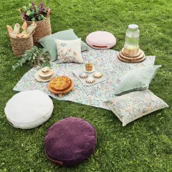 Pufs<CASA Rondi Cojin Colchon Rosa