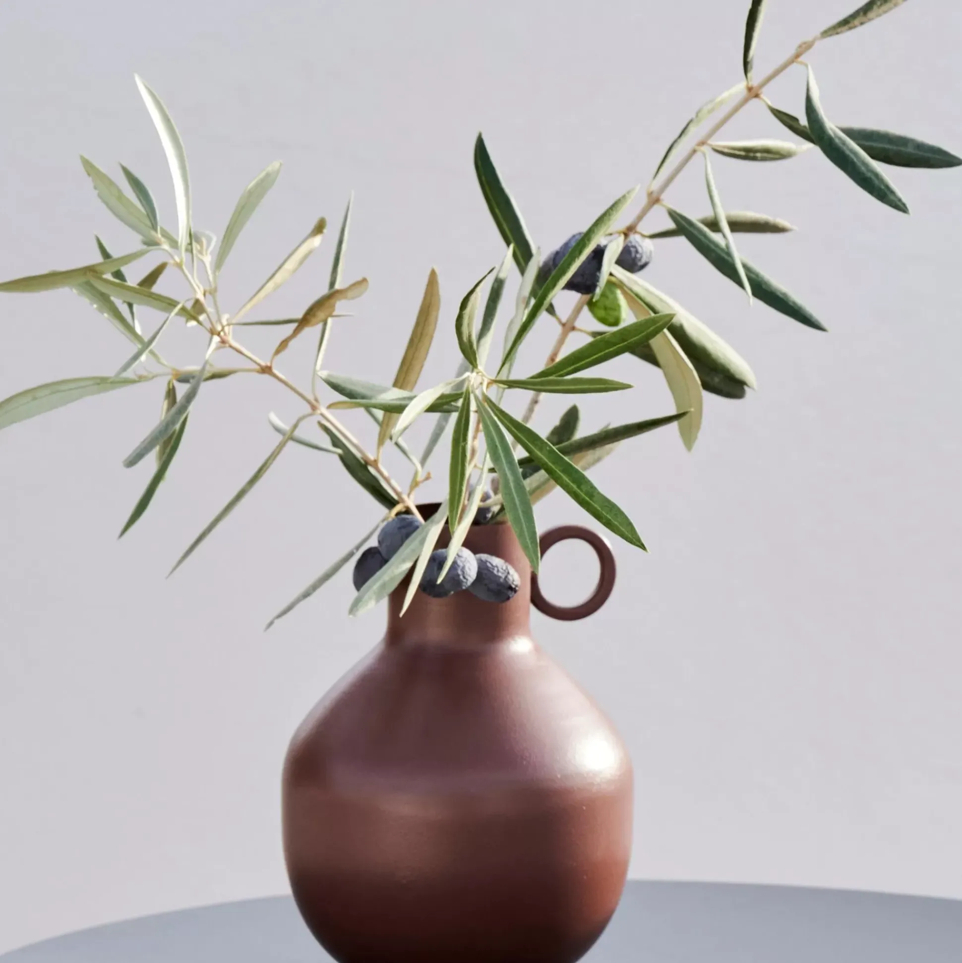 Floreros<CASA Rondo Florero Marron Oscuro