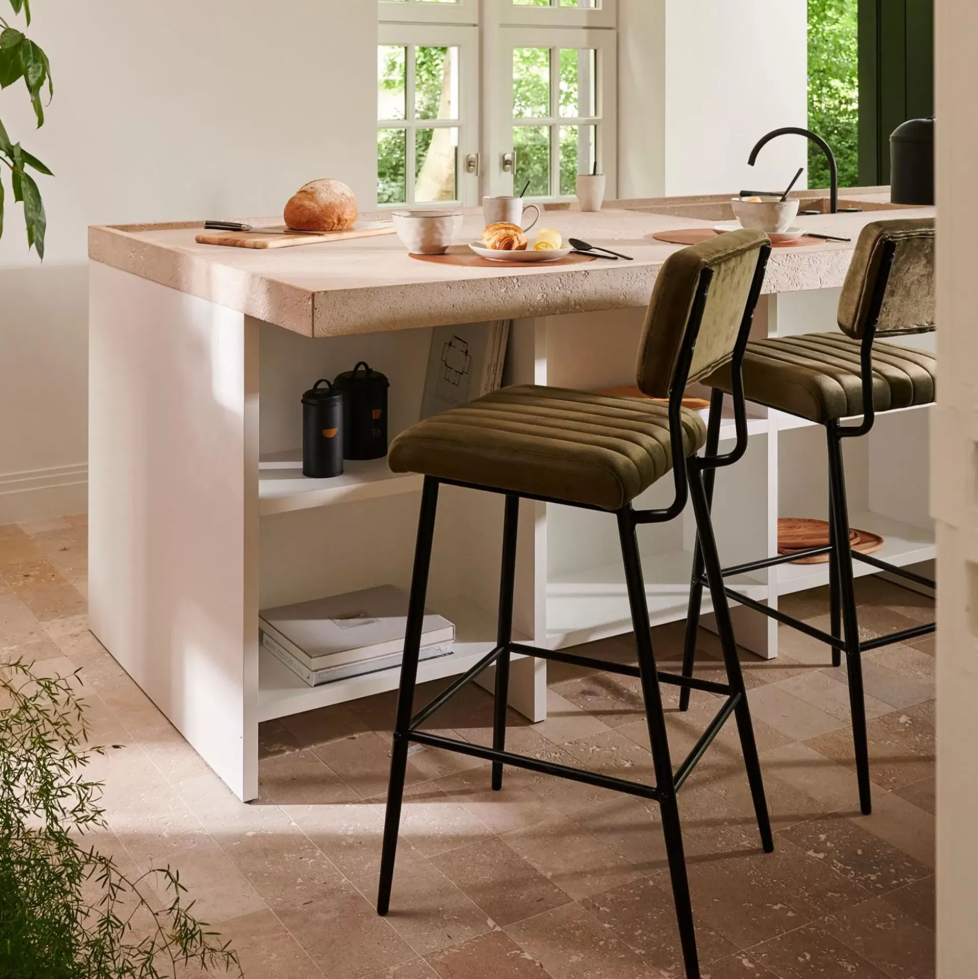 Sillas De Bar<CASA Roxy Silla De Bar Prof. Asiento: 44 Cm