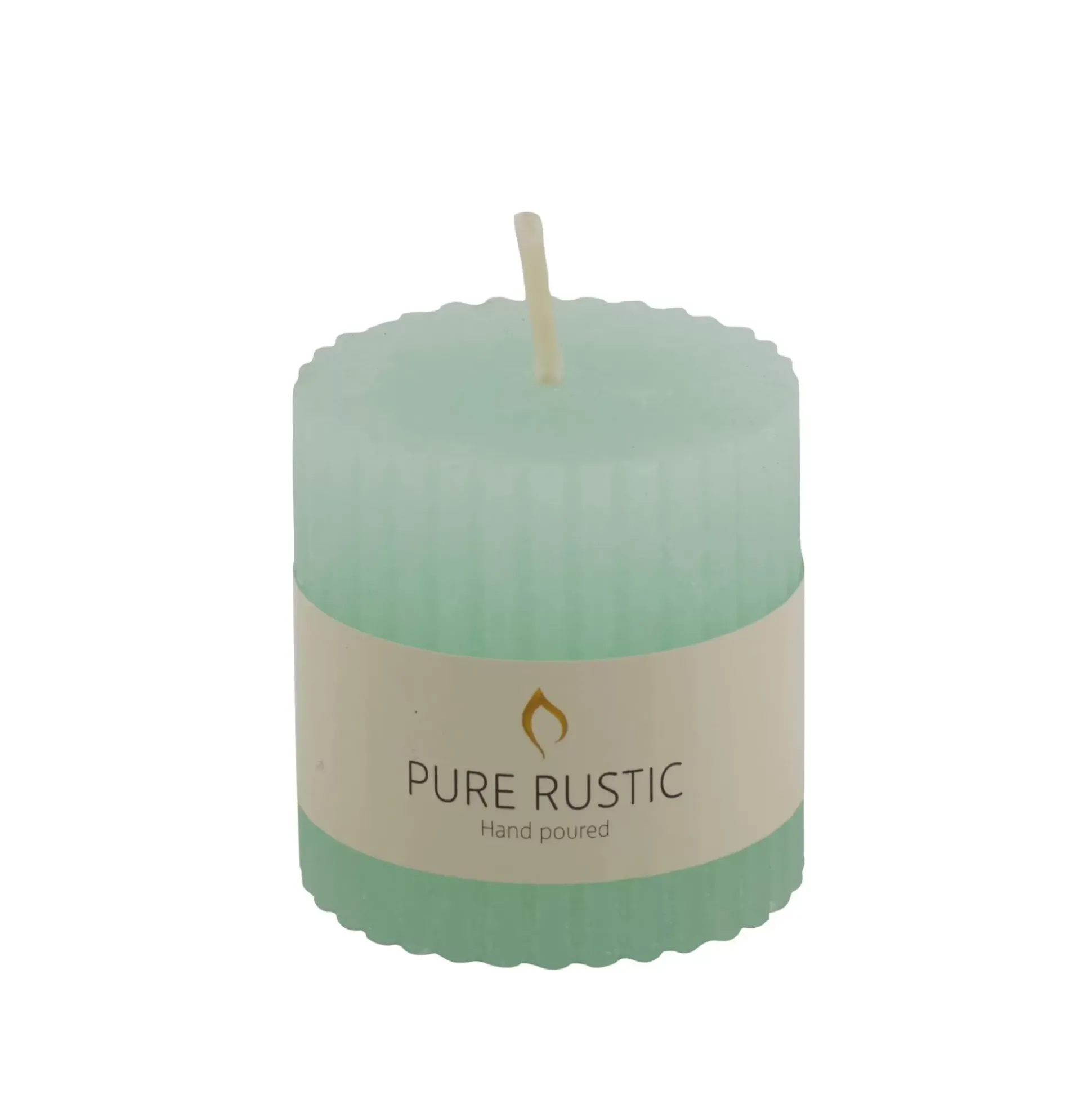 Velas<CASA Rustic Vela Estriada Menta