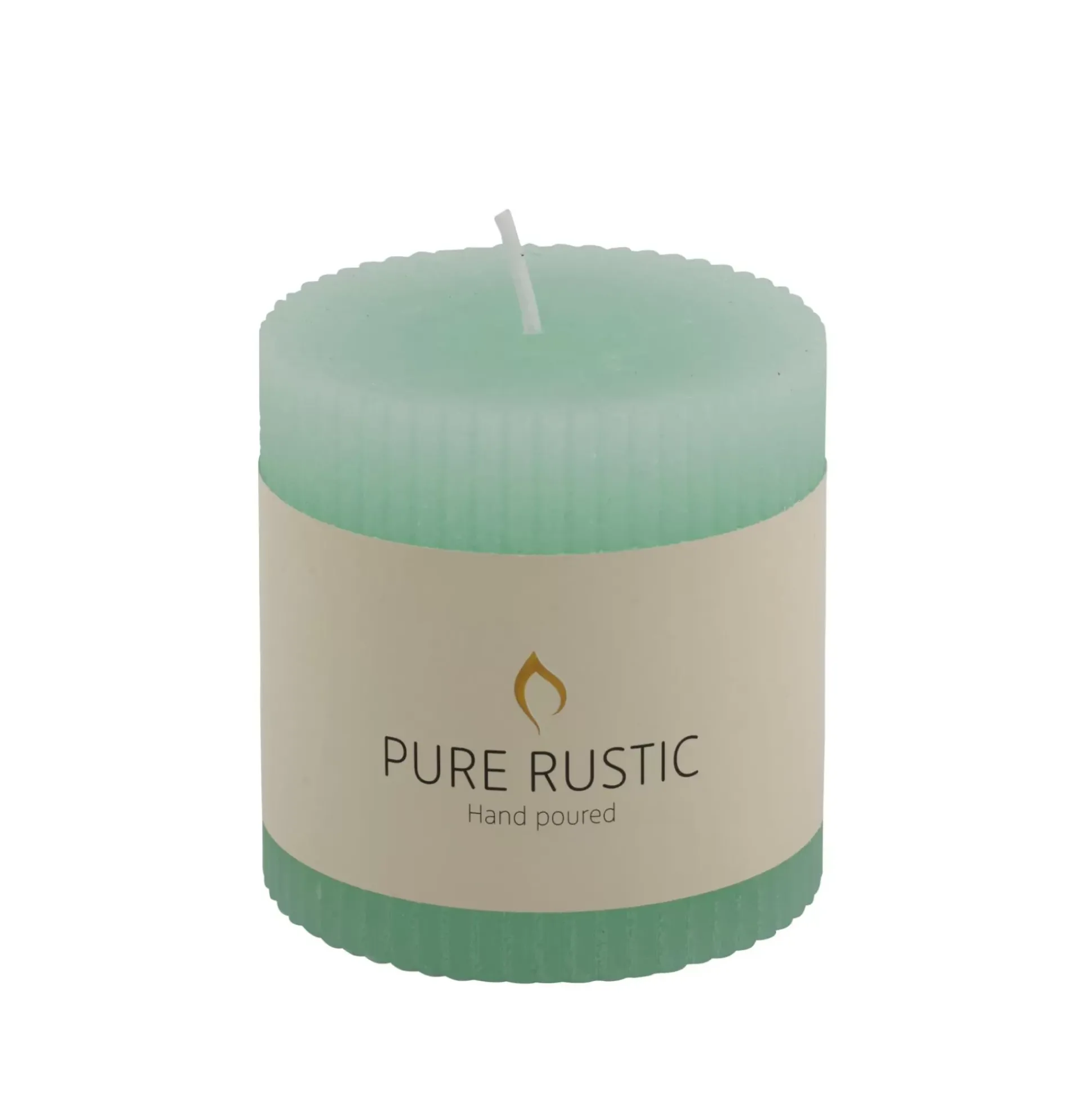 Velas<CASA Rustic Vela Estriada Menta
