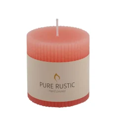 Velas<CASA Rustic Vela Estriada Naranja
