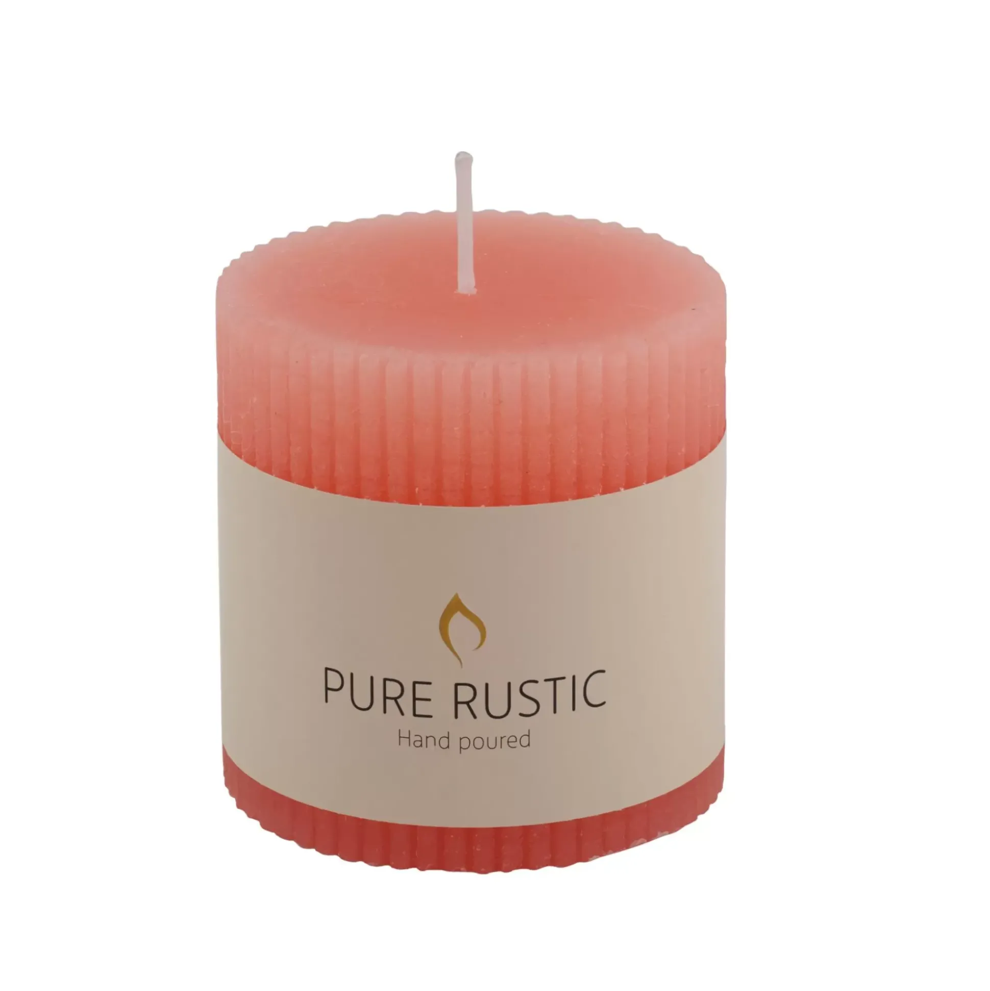Velas<CASA Rustic Vela Estriada Naranja