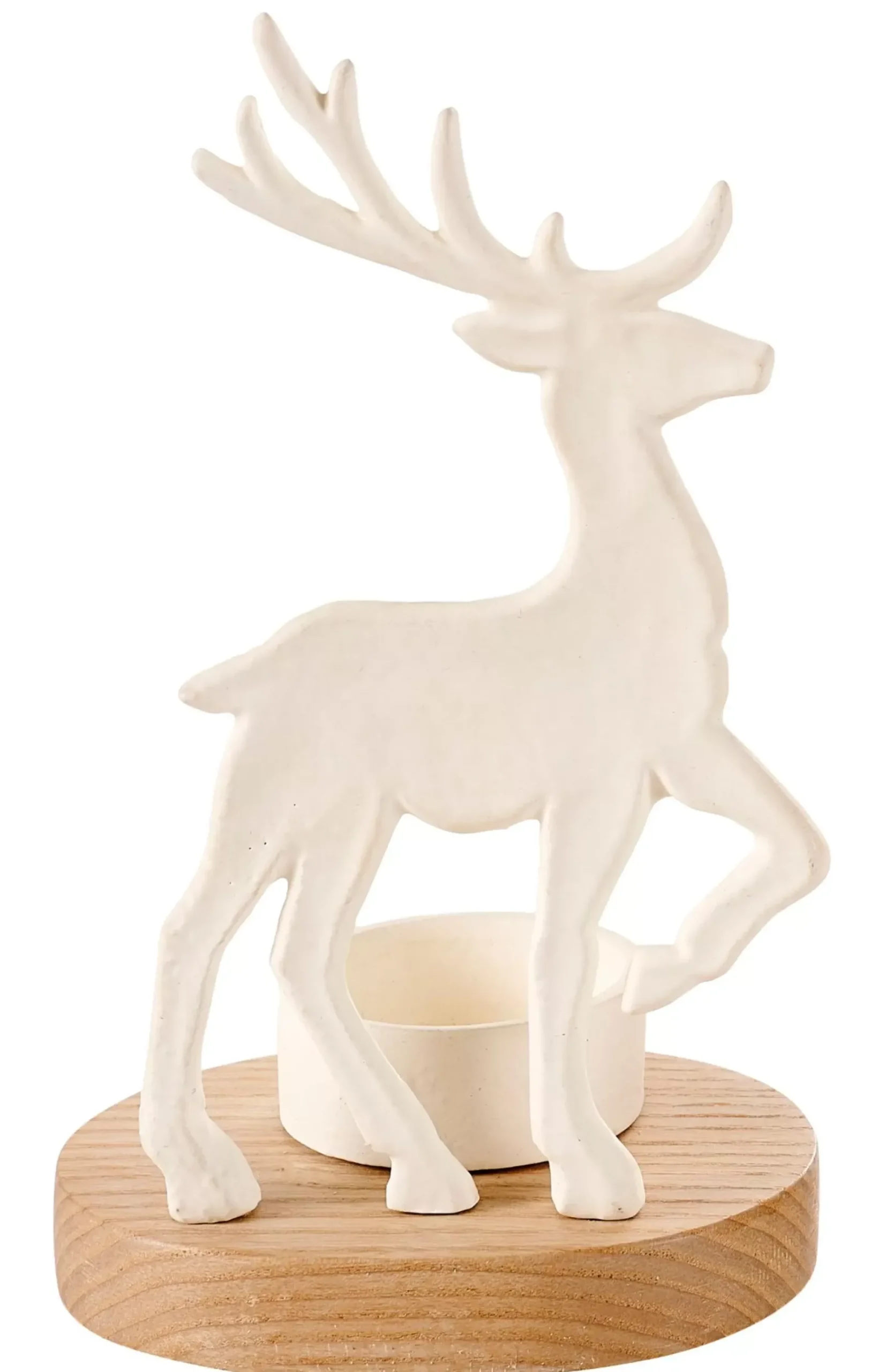 Soprortes Para Velitas<CASA Scandy Deer Soporte Para Vela Pequena Blanco, Natural
