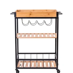 Carritos<CASA Selmo Carrito De Cocina Natural